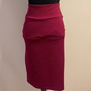 LuLaRoe Wine Red Midi Skirt